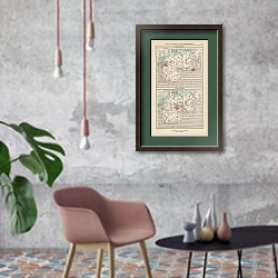 «Industriekarten von Deutschland I» в интерьере в стиле лофт с бетонной стеной