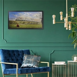 «Great Western Glory, 2008» в интерьере в классическом стиле с зеленой стеной