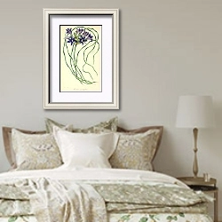 «Brodlaea Grandiflora» в интерьере спальни в стиле прованс над кроватью
