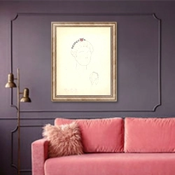 «Hair Ornament» в интерьере гостиной с розовым диваном