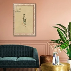 «David Copperfield, c.1920s» в интерьере классической гостиной над диваном
