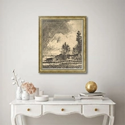 «Schuren in de Binckhorst in Den Haag» в интерьере в классическом стиле над столом