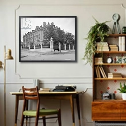 «Residence of Andrew Carnegie, New York, N.Y.» в интерьере кабинета в стиле ретро над столом