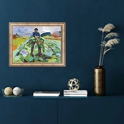 «Man in the Cabbage Field» в интерьере в классическом стиле в синих тонах