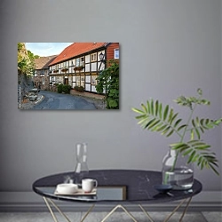 «Германия. Вернигероде 11» в интерьере современной гостиной в серых тонах