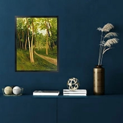 «Трасса в Булонском Лесу» в интерьере в классическом стиле в синих тонах