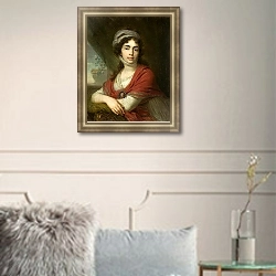 «Портрет Марфы (Марии) Дмитриевны Дуниной» в интерьере в классическом стиле в светлых тонах
