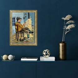 «Нетцфликер» в интерьере в классическом стиле в синих тонах