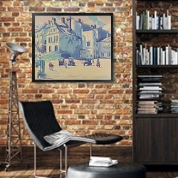 «Bielsko» в интерьере кабинета в стиле лофт с кирпичными стенами