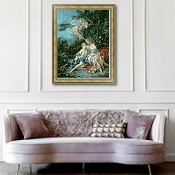 «Jupiter and Callisto, 1744» в интерьере гостиной в классическом стиле над диваном