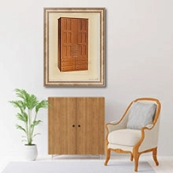 «Cabinet» в интерьере в классическом стиле над комодом
