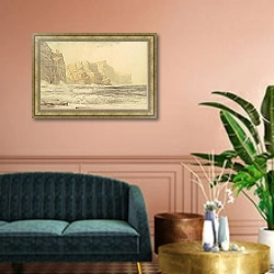 «Baldart Castle, Kilkee, County Clare, Ireland» в интерьере классической гостиной над диваном