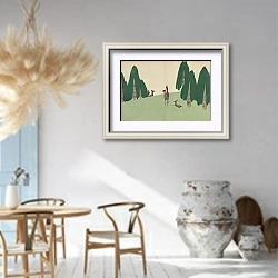 «Равнина Касуга» в интерьере столовой в этническом стиле