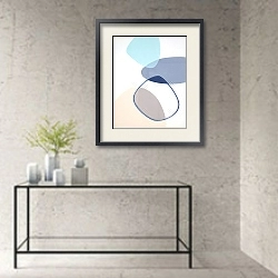 «Sea glass №6» в интерьере в стиле минимализм над столом