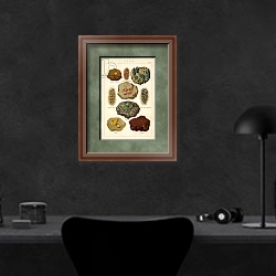 «Gems 2» в интерьере кабинета в черных цветах над столом