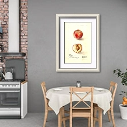 «Prunus persica: Морской орел» в интерьере кухни над обеденным столом