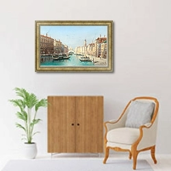 «Venetian Scene III» в интерьере в классическом стиле над комодом