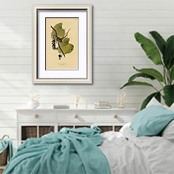 «White-crowned Sparrow» в интерьере спальни в стиле прованс с голубыми деталями