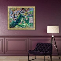 «Качели» в интерьере в классическом стиле в фиолетовых тонах