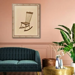 «Rocking Chair» в интерьере классической гостиной над диваном