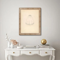 «Petticoat» в интерьере в классическом стиле над столом