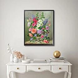 «A September Floral Arrangement» в интерьере в классическом стиле над столом