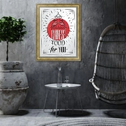 «Китайская еда» в интерьере в этническом стиле в серых тонах