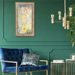 «Luftkampf» в интерьере в классическом стиле с зеленой стеной