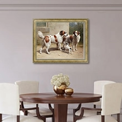 «Три собаки» в интерьере столовой в классическом стиле