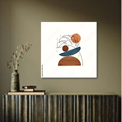 «Терракотовый натюрморт 11» в интерьере в этническом стиле в коричневых цветах