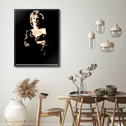 «Monroe, Marilyn 106» в интерьере столовой в стиле ретро