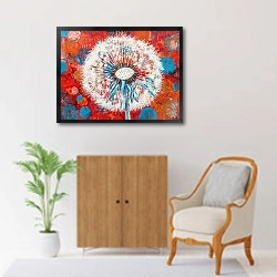 «White halo» в интерьере в классическом стиле над комодом