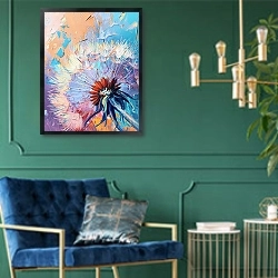 «Crown of the fairies» в интерьере в классическом стиле с зеленой стеной