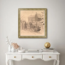 «Старомодный сочельник» в интерьере в классическом стиле над столом