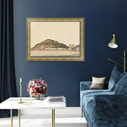 «Headland on the Coast of South Devon, possibly Shaldon» в интерьере в классическом стиле в синих тонах