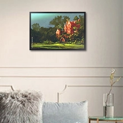 «Красный особняк в лесу» в интерьере в классическом стиле в светлых тонах