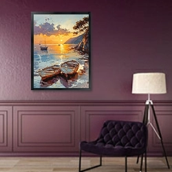 «Boat duet» в интерьере в классическом стиле в фиолетовых тонах