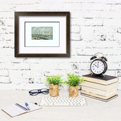 «Der Kreml in Moscau» в интерьере комнаты с белым столом