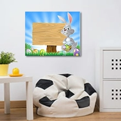 «Пасхальный кролик» в интерьере детской комнаты для маленького футболиста