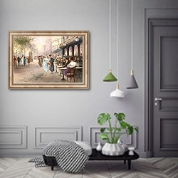 «Paris, a Street Café» в интерьере коридора в классическом стиле