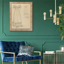 «Dress» в интерьере в классическом стиле с зеленой стеной