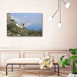 «Вид На Капри» в интерьере современной прихожей в розовых тонах