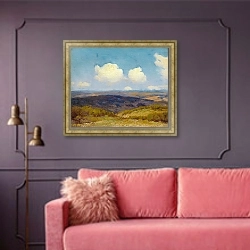 «Летящие тени» в интерьере гостиной с розовым диваном