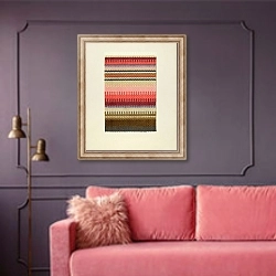 «Striped Stair Carpet» в интерьере гостиной с розовым диваном