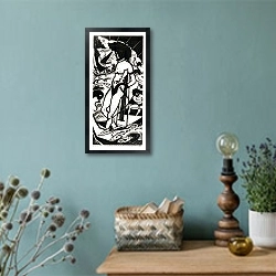 «Морской скиммер» в интерьере в стиле ретро с бирюзовыми стенами