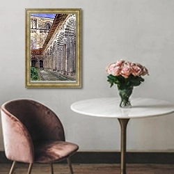 «Cathedral Cloister at Le Puy» в интерьере в классическом стиле над креслом