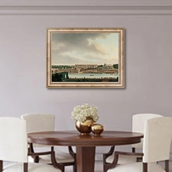 «The View from the Batavian Embassy in Paris» в интерьере столовой в классическом стиле