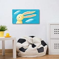 «Кролик и ветер» в интерьере детской комнаты для маленького футболиста