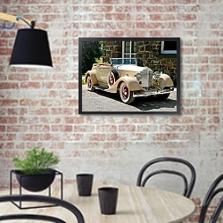 «Packard Eight Coupe Roadster (1101) '1934» в интерьере кухни в стиле лофт с кирпичной стеной