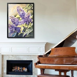 «Memory of the lilac May» в интерьере классической гостиной над камином